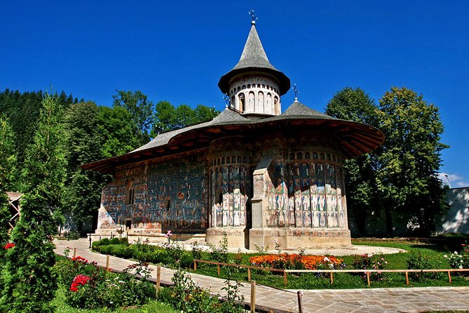Day trip from Iasi to the UNESCO Painted Monasteries in Bucovina - Voronet and its famous blue walls