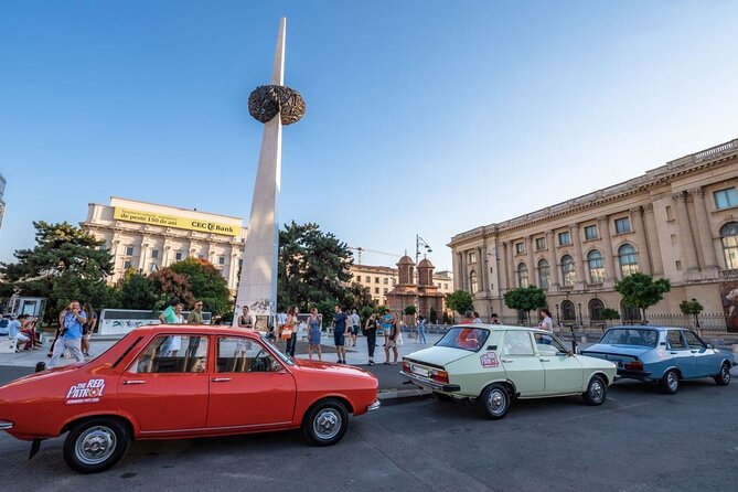 Private - Romanian Vintage Car Driving Tour of Bucharest 120 min - Revolution Square sets the historical tone
