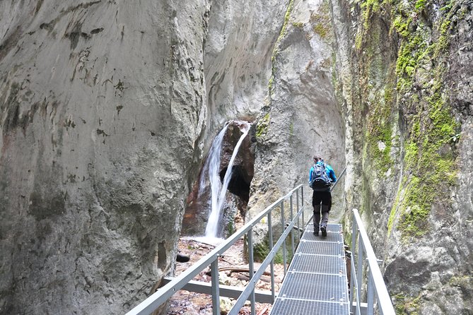 Small-Group Day Trip to the Epic 7 Ladders Canyon from Brasov - Entering the gorge and climbing the ladders