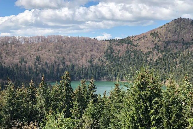 Small-group day trip to the unique volcanic lake in Eastern Europe - The drive from Brasov to the Ciomat Mountains